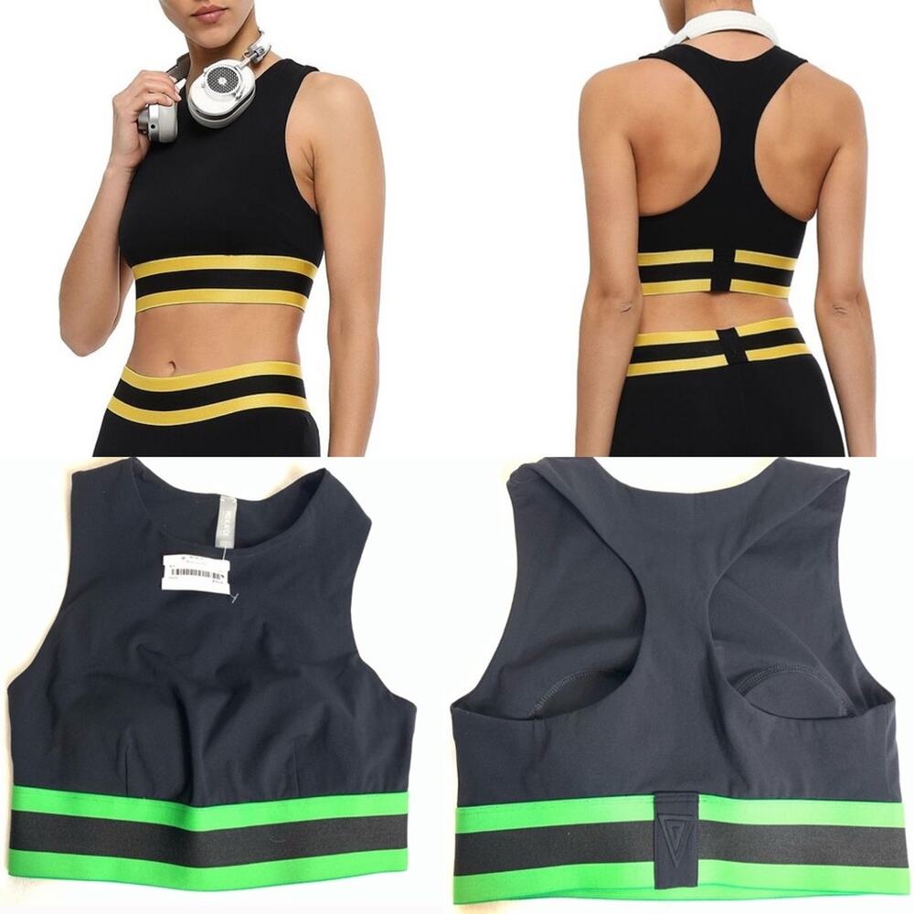 NWT No Ka Oi Maoli Lani bra green black sz XS